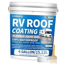 RV Roof Coating White Solar Reflective Sealant, Waterproof Flexible 4 Gallon
