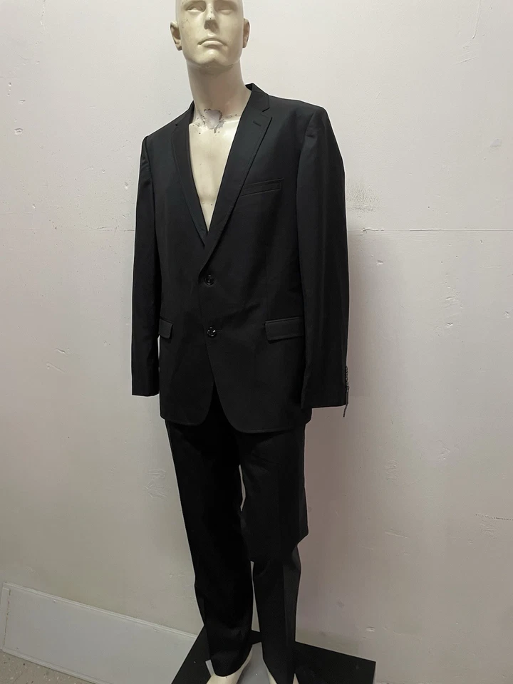 Abito Uomo Joop! 52 Nero Elegante Lana Vergine Made in Europe Completo Classico - Imagen 3 de 4