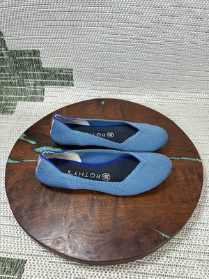 Rothy's Flats Women Size 7 The Flat Ballet Indigo Blue Round Toe Comfort Slip On