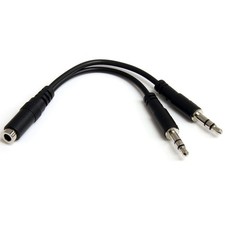 StarTech.com 3.5mm 4 Position to 2x 3 Position 3.5mm Headset Splitter Adapter -