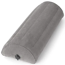 Inflatable Bolster Pillow, Half Moon Pillow for Legs, Knees, Lower Back & Head |
