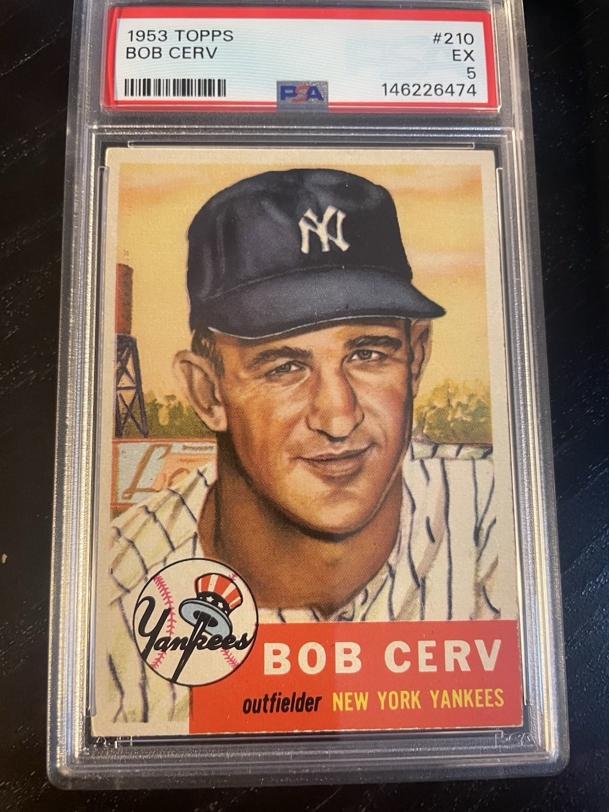1953 Topps Bob Cerv #210 (RC) PSA 5 - Centered - Newly Graded