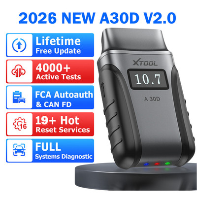 2026 XTOOL A30D V2.0 Wireless OBD2 Scanner Diagnostic Tool Lifetime Free Update
