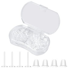 Plastic Earrings,Clear Earrings for Sports Ear, Clear 8 cm, 5mm case 1