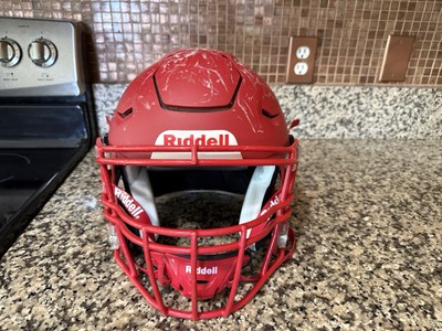 Riddell SpeedFlex Full Size Gameday Football Helmet Matte Red w