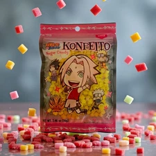Naruto Sugar Candy Konpeito Pineapple Flavor 70g, Pack of One(1) - Free Shipping