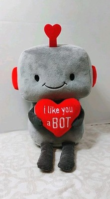 Aurora Heart 'I Like You A Bot' Robot Plush, Stuffed Toy