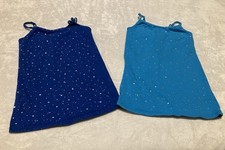 Justice Blue Sparkly Tank Tops Girls Size 6