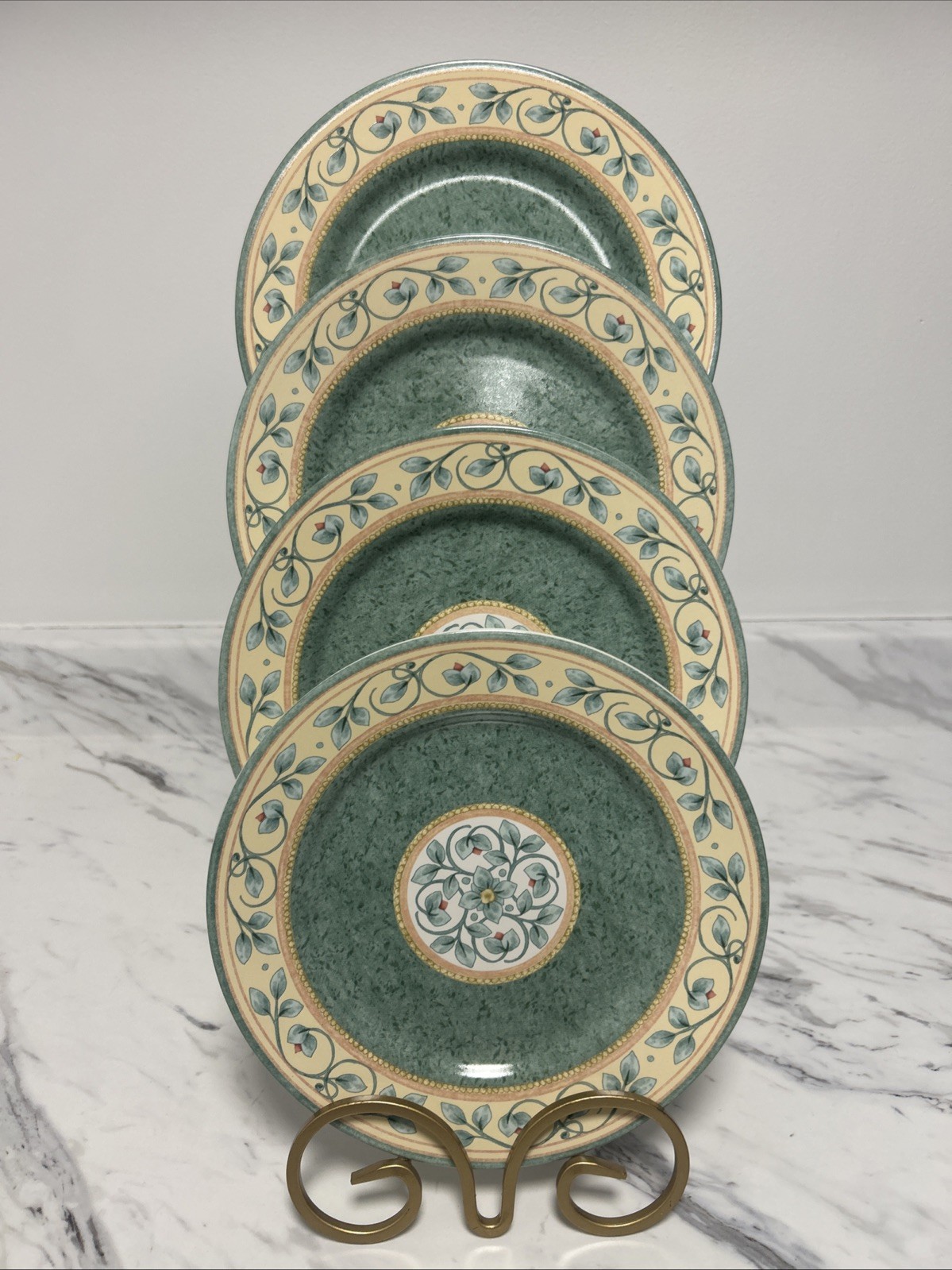 Of 4 French Quarter Stoneware 8" Salad Plates