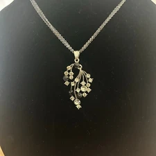 Costume necklace Retro Victorian Black white grey Rhinestone Y2K choker pendant