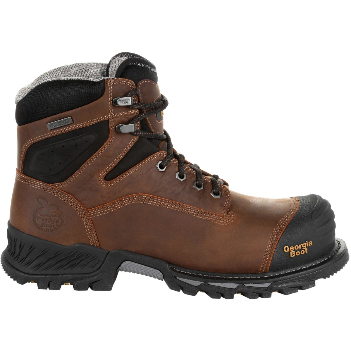 Georgia Boot Men's Steel Toe Waterproof Low Heel Logger Work Boots, 8 in. at Tractor Supply Co