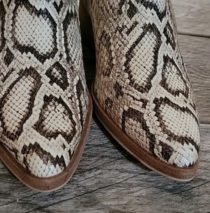 Freda Salvador Julia Boots Python Snake Embossed … - image 8