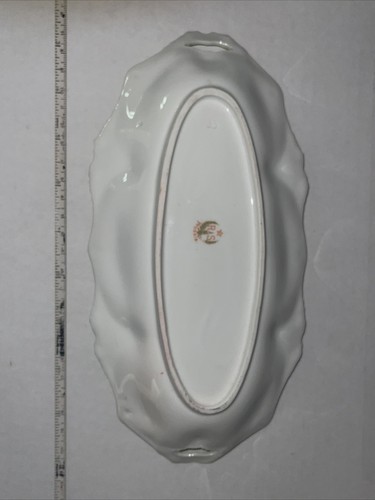 Antique RS Prussia Porcelain Waterlily Bowl 9 X 4 Inch - Picture 3 of 3