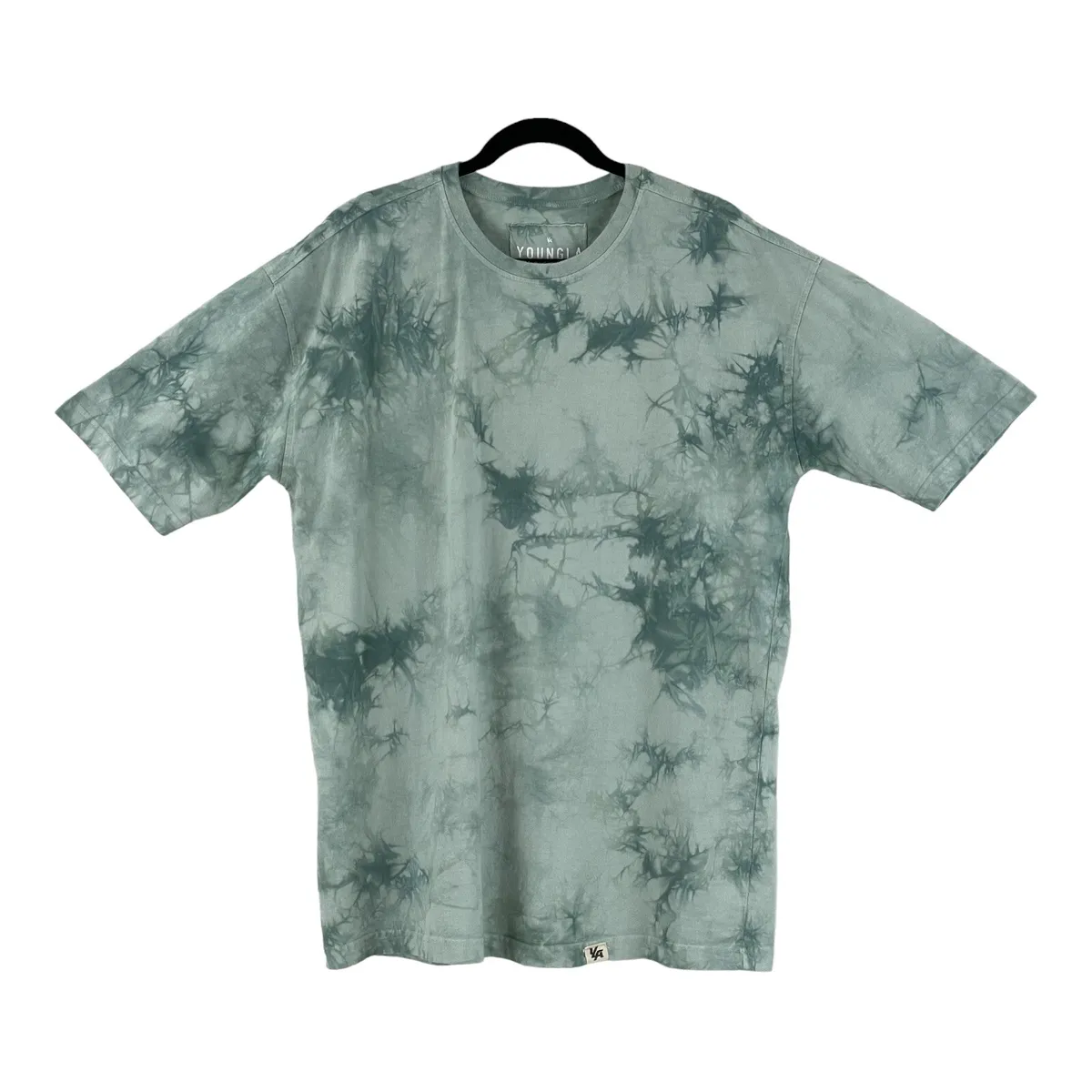 YoungLA Mens Tie Dye Green T-Shirt Short Sleeve Size Large 110/3