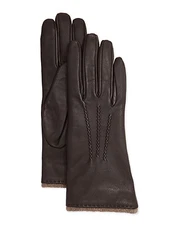 Grandoe  Seamed Leather Tech Gloves,Chocolate (size 8) 