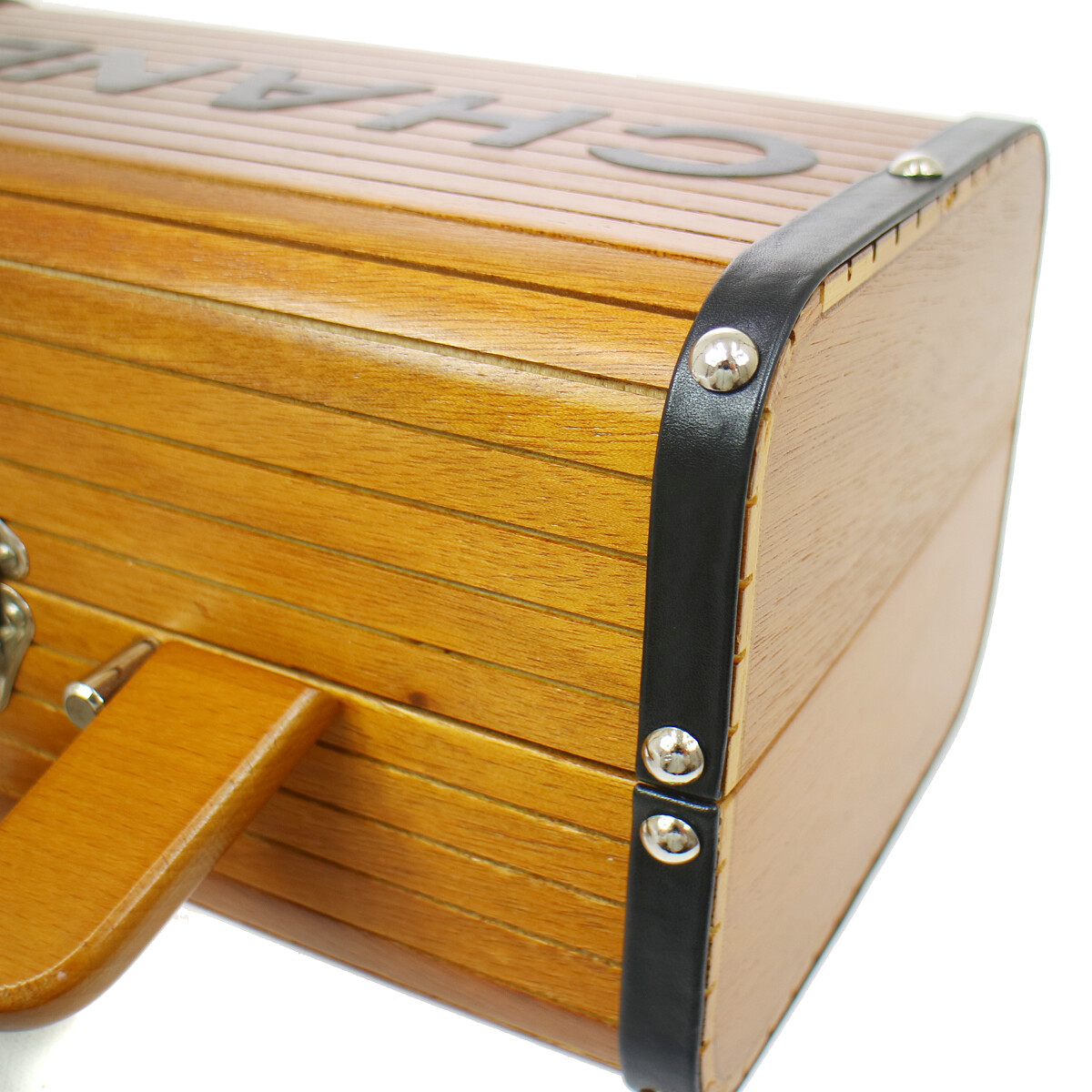 Chanel Brown Wood Vanity Handbag Box 93396 | eBay