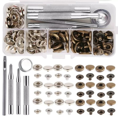 Leather Snap Fasteners Kit, Press Stud Stainless Steel Buttons for Marine...HIST - Picture 1 of 7