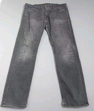  Levis 505 Jeans Mens 38 x 32 Regular Straight Fit Black made in Egypt  