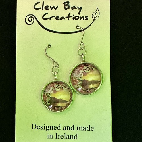 Ireland Pierced Earrings Sterling Silver Hooks Croagh Patrick Carolyn Mitchell - Picture 2 of 14