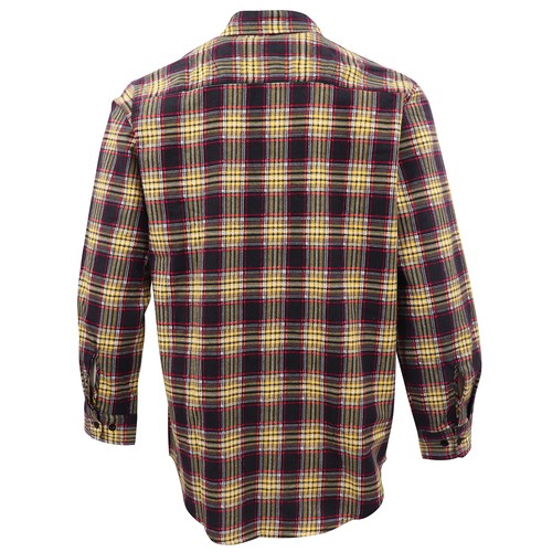 Men's 100% Cotton Flannelette Shirt Long Sleeve Plaid Check Flannel w Pockets - Picture 9 of 86