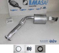 Imasaf Auspuff VorschalldäMpfer für Toyota Land Cruiser 80 4.2 TD + 24V J8