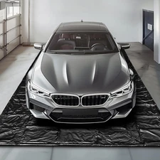 Garage Floor Mat, (7'9" X 18") under Car Waterproof Containment Mat, Oil Mat for