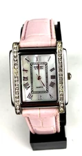 Embassy by Gruen Women's Watch MOP Dial Jeweled Bezel - New Battery - Running