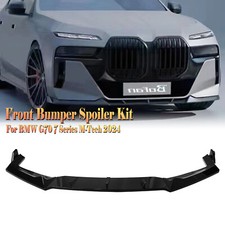 Gloss Black Front Spoiler Splitter Lip For Bmw 7 Series G70 M Tech 24-25 Bodykit