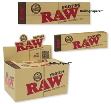 ONE FULL BOX of RAW Rolling Papers PRO TIPS for Phatty, Custom & Creative Rolls