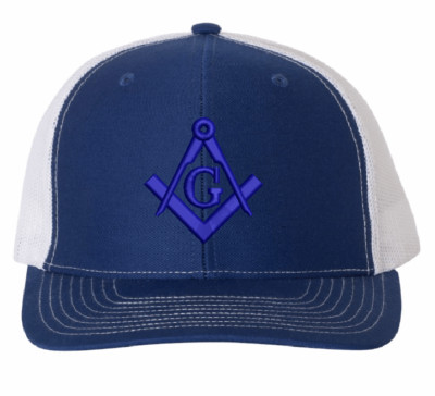 Masonic Embroidered Trucker hat (MESH BACK)  Freemason/Masonic Item