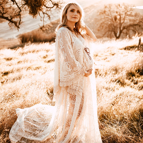 Boho Maternity Dress For Photography Bohemian Maternity Long Dress Sides  Slit | eBay