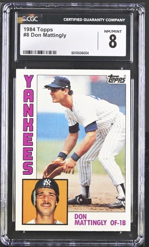 1984 Topps #8 Don Mattingly RC Rookie New York Yankees CGC 8 NM/MINT