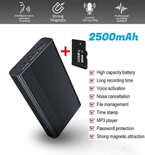 500 hr Mini Spy Voice Activated Recorder Digital Audio Magnetic Dictaphone MP3