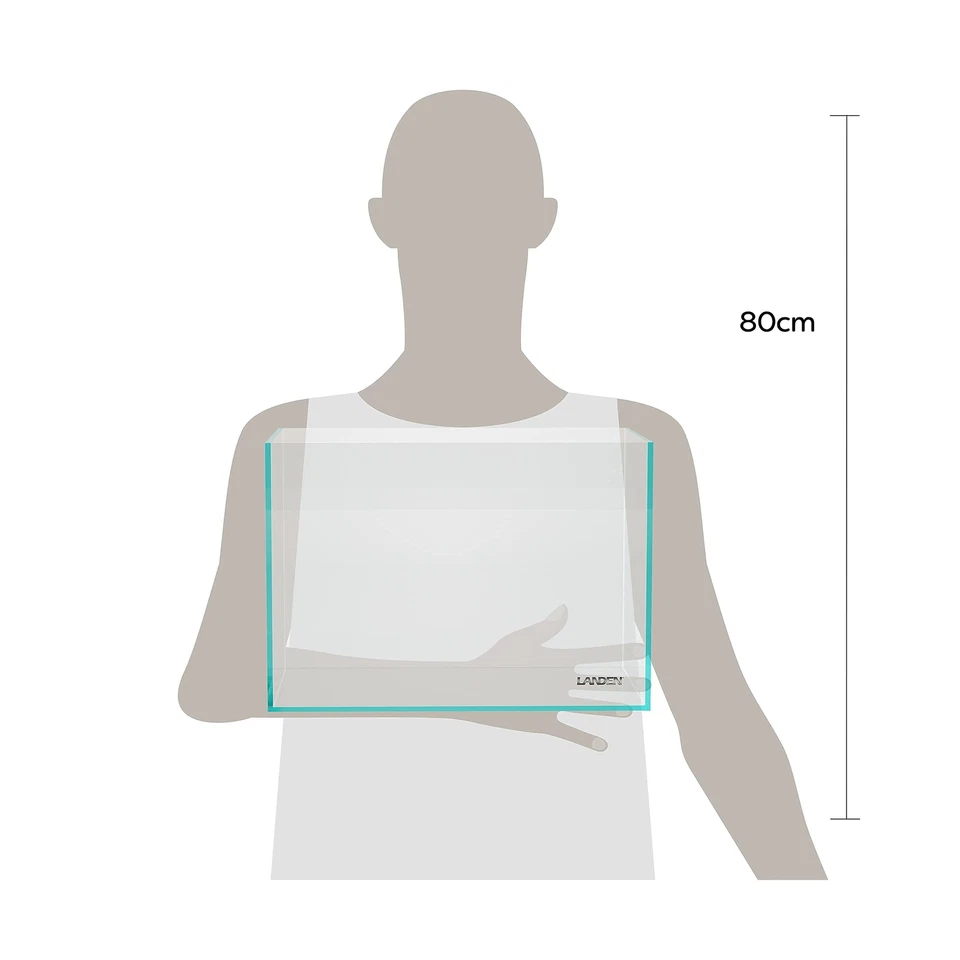 Tanque de acuario de hierro bajo sin borde LANDEN 36N 5 galones, W14.2×D8.7×H10.2 i Foto 3 de 4