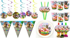 Talking Tom and Friends Bebé Cumpleaños Set Sopladores Banner Plato Taza Pajitas Remolinos