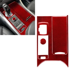 Red Carbon Fiber Interior Gear Shift Kit Cover Trim For Land Rover Range Rover