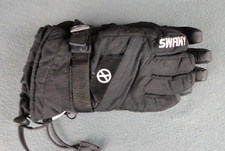 Swany Ladies Gloves Black Nylon With Leather Palms Womens Small