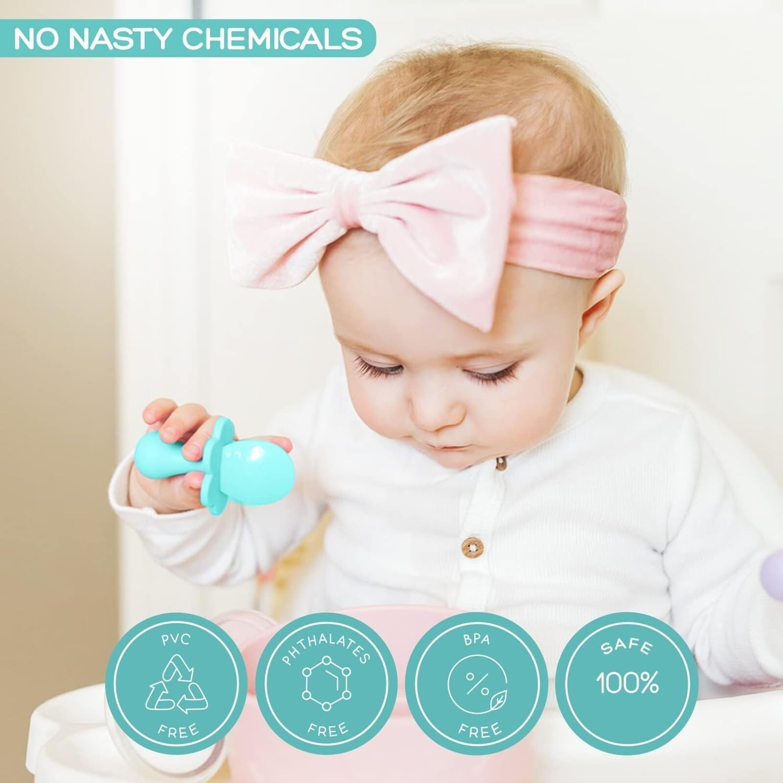 Grabease Baby Spoons and Forks Utensils for Toddlers Infants BPA-Fr... Fast Ship