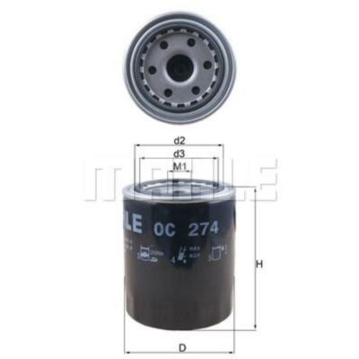 Original MAHLE Ölfilter OC 274 Oil Filter