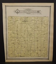 Wisconsin Sauk County Map Ironton Township 1906 J24#63
