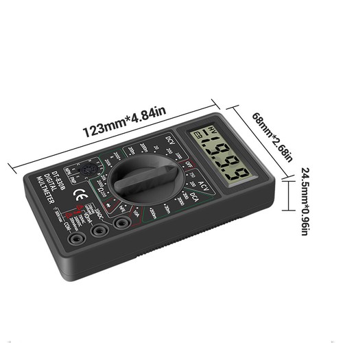Digital LCD Voltmeter Amperemeter Ohmmeter AC/DC Tester Meter DT-830B - Bild 9 von 12