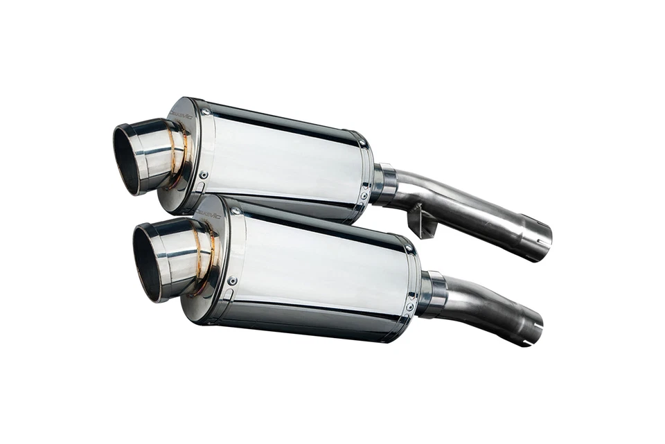 雅马哈 FJ1100 FJ1200 1TX 84-88 一脚蹬 9 英寸椭圆形不锈钢排气消声器套件 — 第 2/4 张图片