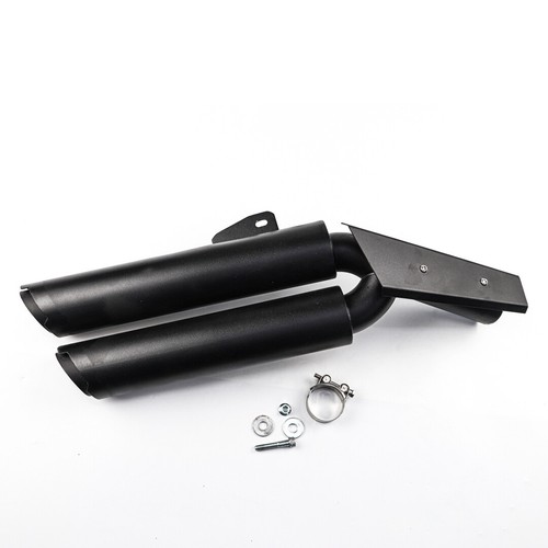 BLACK DOUBLE DUAL LOW EXHAUST PIPE MOUNT SYSTEM HONDA REBEL CMX 300500 2017-2024 - Picture 2 of 15