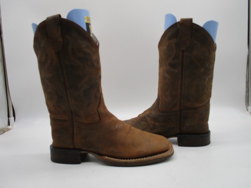 Old West BSC1904 braune Leder Square Toe Westernstiefel Jungen Jugend Größe 3 D