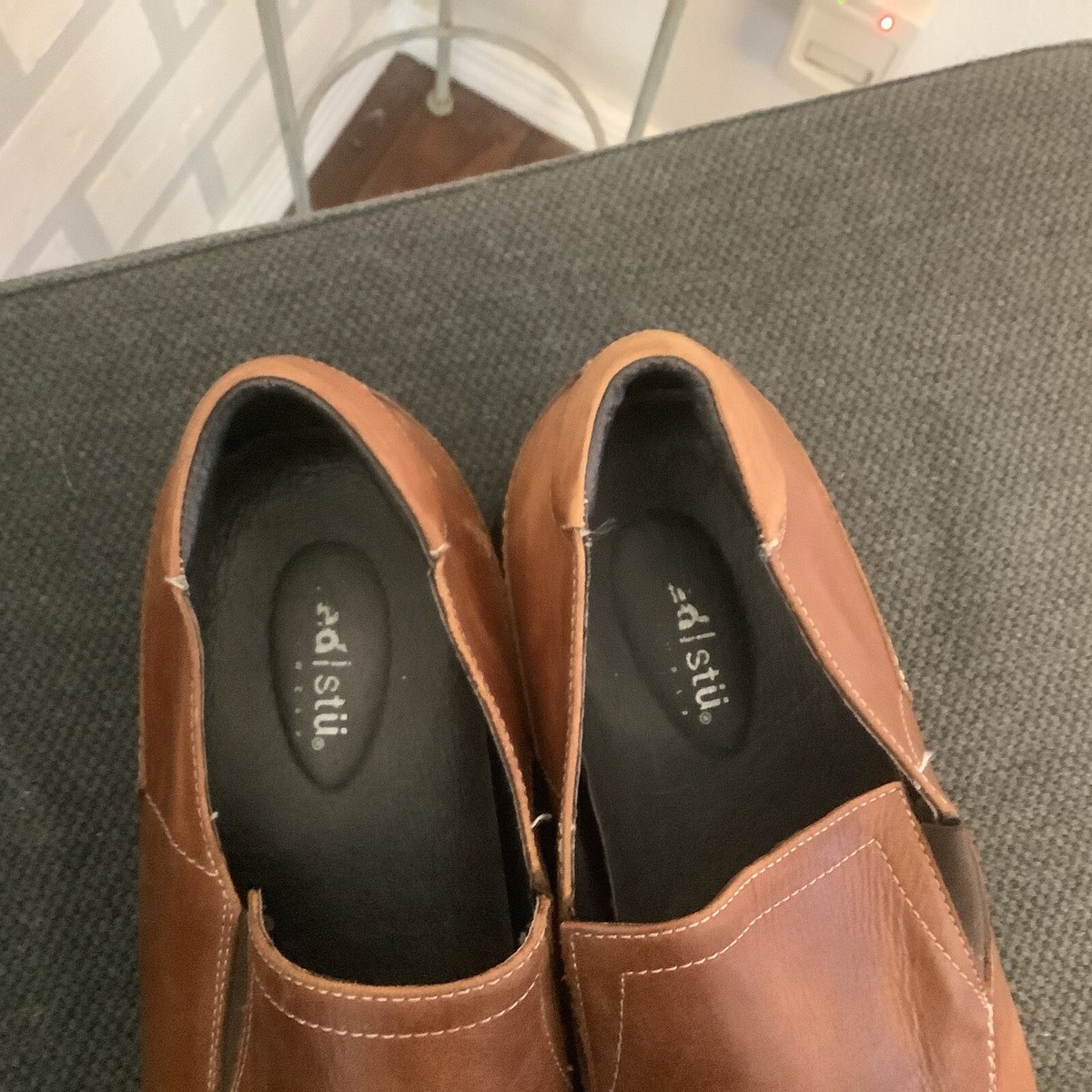 Bed Stu Brown Leather Mens Loafers Slip On Comfort Shoes  display picture 3