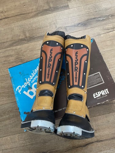 Vintage NOS Esprit Motocross racing boots/ size 9/ retro racer/70's era MX - 第 16/16 張圖片