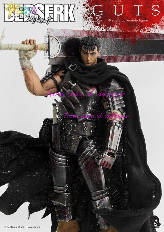 Perfect Threezero 3a 1/6 Berserk Guts Black Swordsman Action