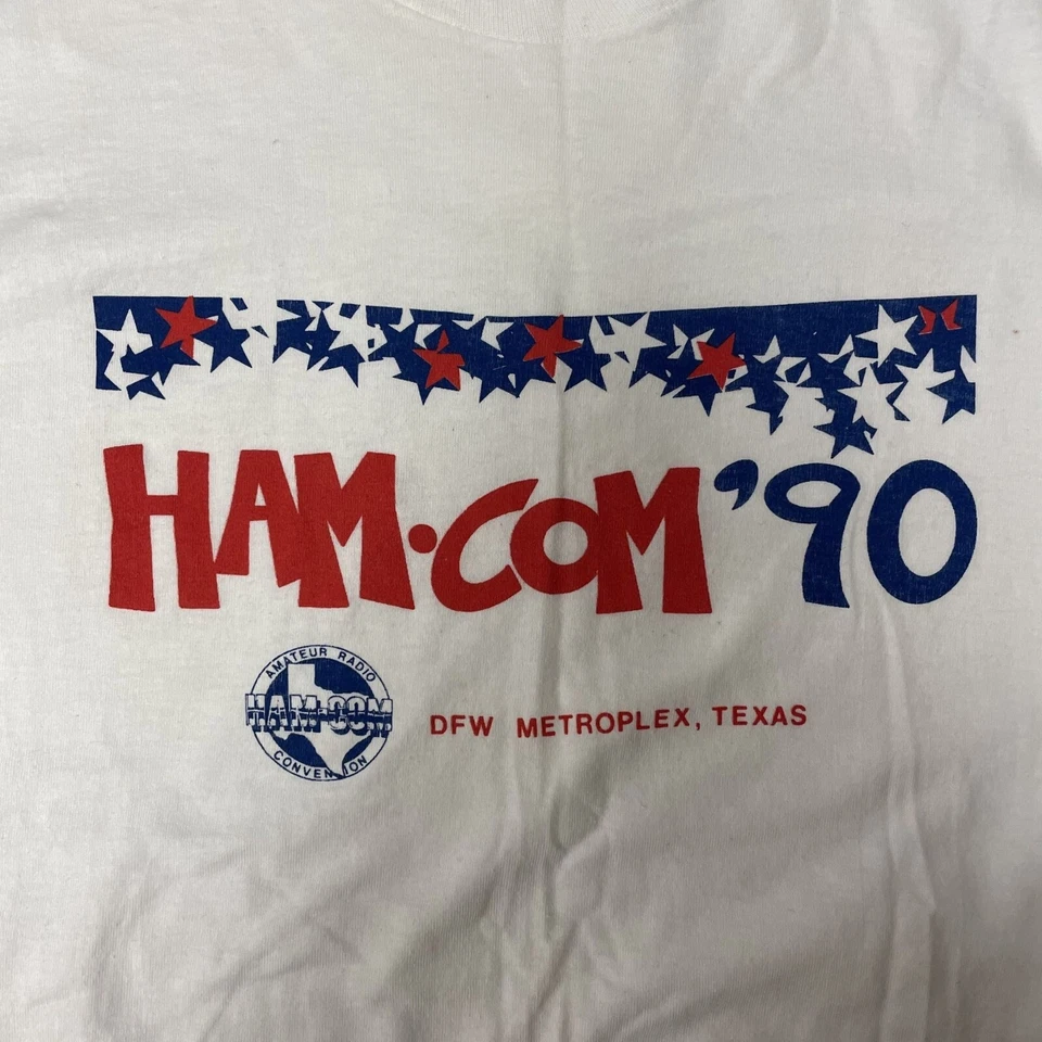 Camiseta De Colección Años 90 Screen Stars Mejor Hombre DFW HAM Radio Convención Texas 50/50 L Foto 3 de 4