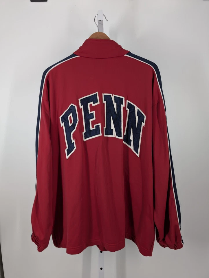 University of Pennsylvania Vtg 90s Fencing Track Zip Jacket Patch Embroider USA - Image 3 of 4