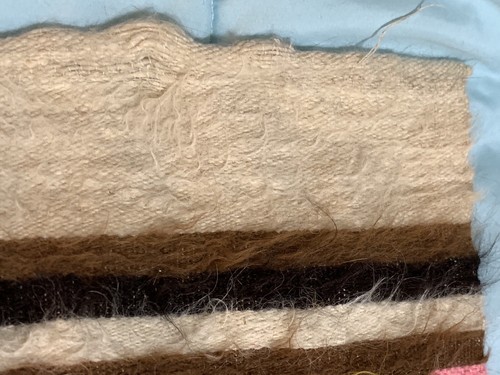 Blanket Siirt Throw Turkish Colorful 66” x 32” Handwoven Angora Wool Mohair Rug - Picture 9 of 10